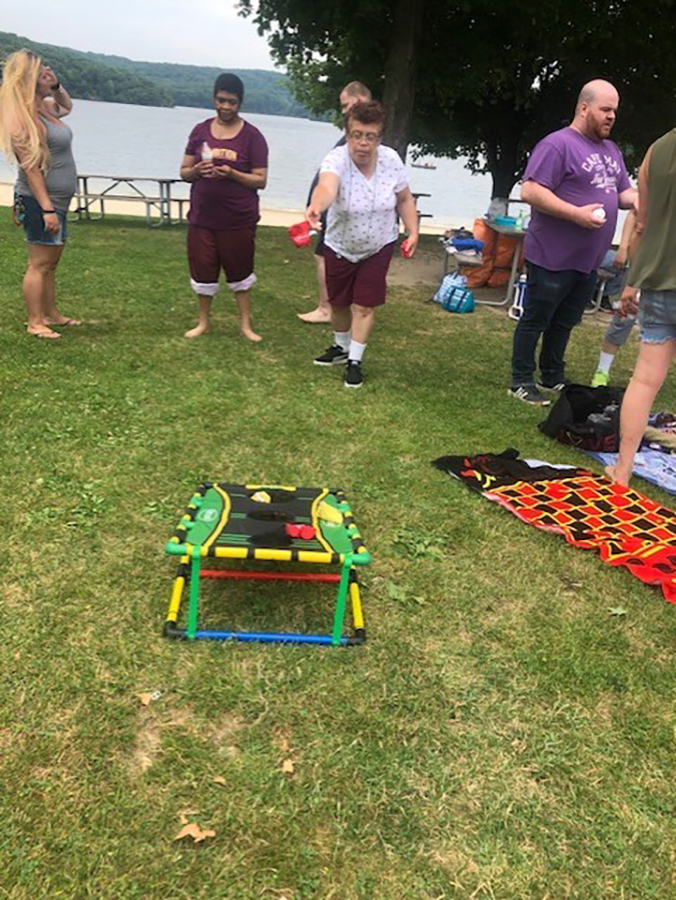 Ulster DCOP playing games during a beautiful lake day